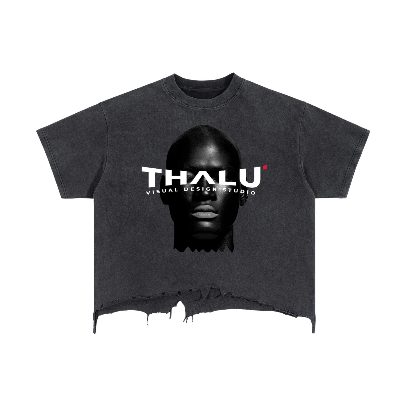 Vintage Wash Boxy Distressed Hem T-Shirt